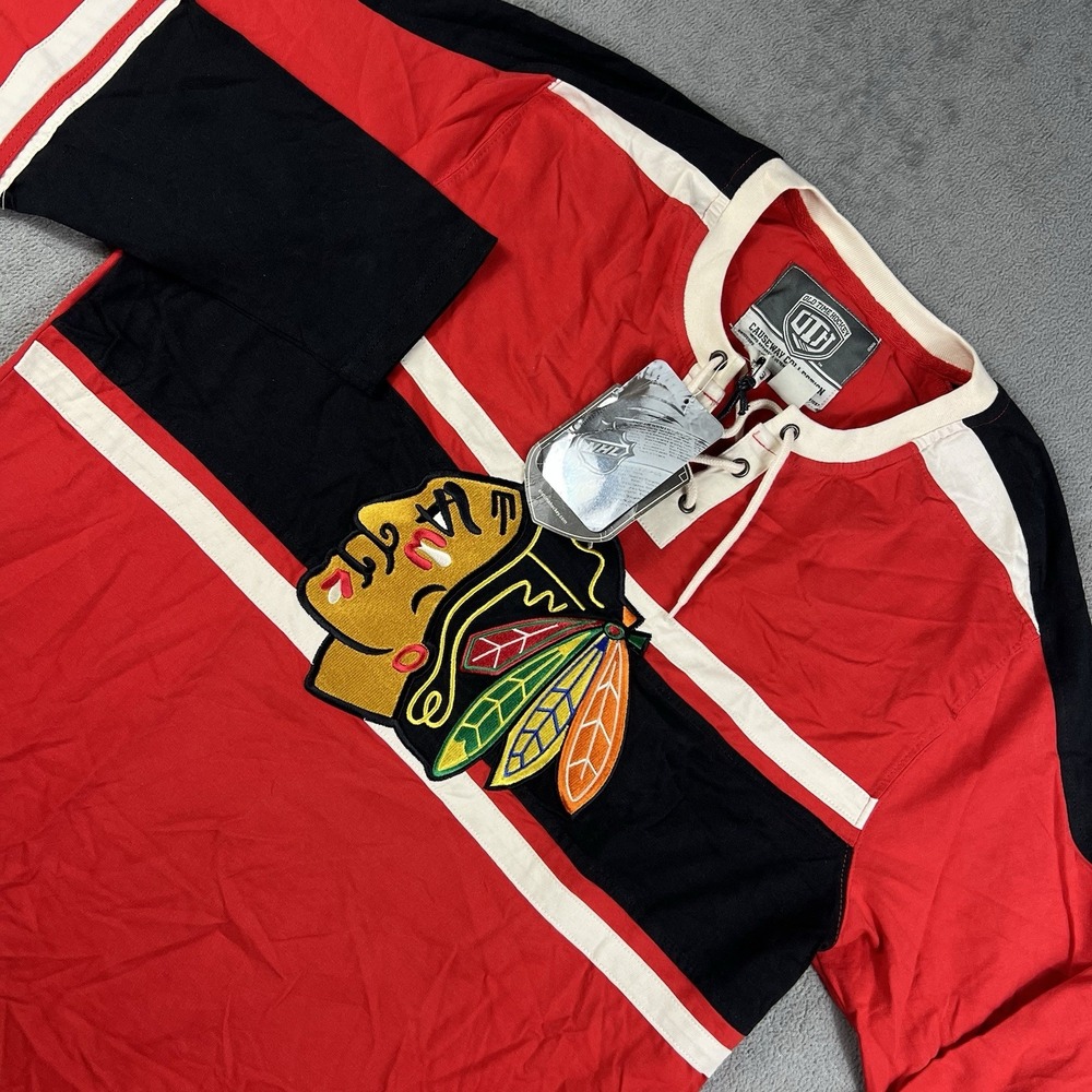 Chicago Blackhawks Mens XL NHL Hockey Lace Up Long Sleeve OTH